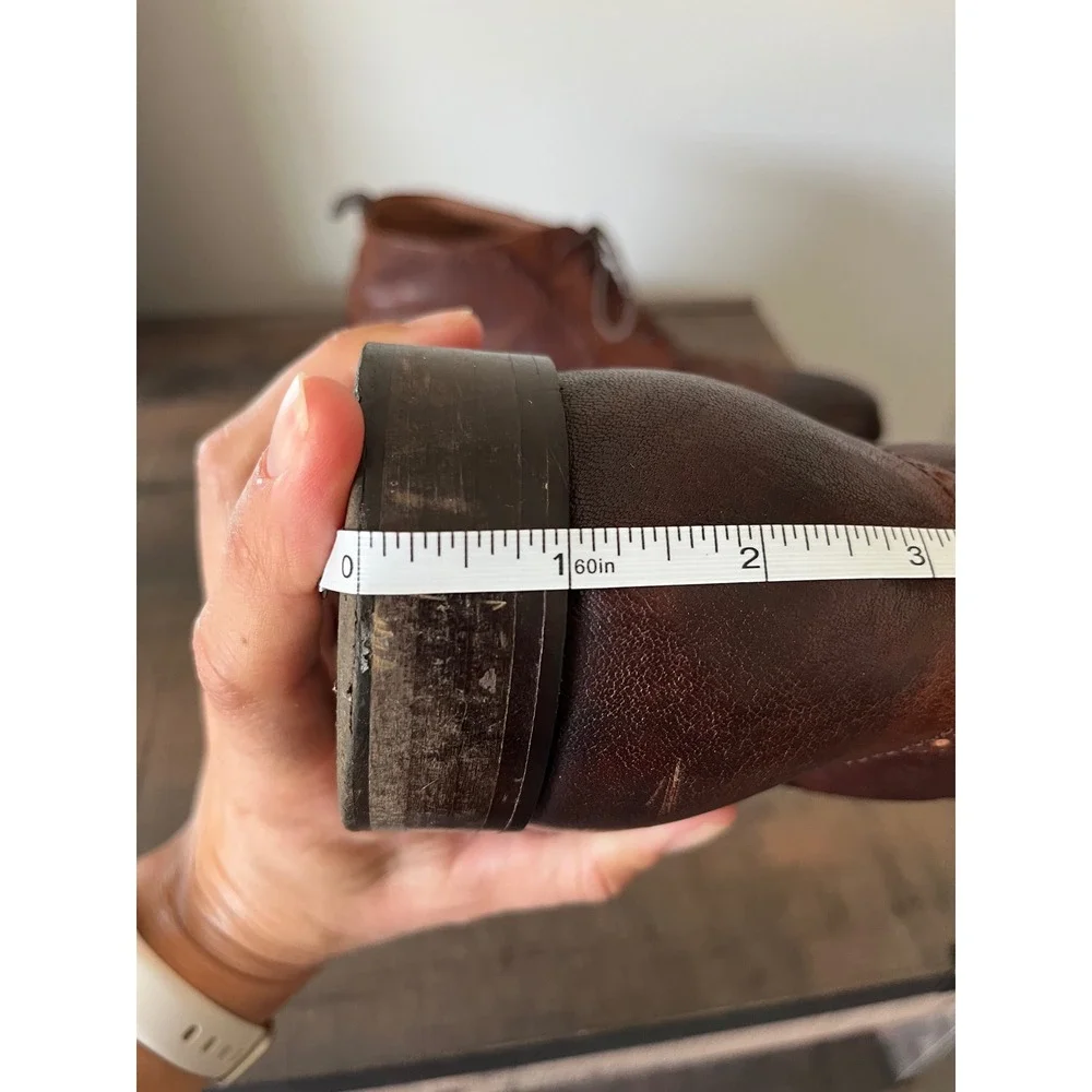 Mikekonos Mens 13 Brown Leather Wingtip Brogue Ankle Boots Made in Italy